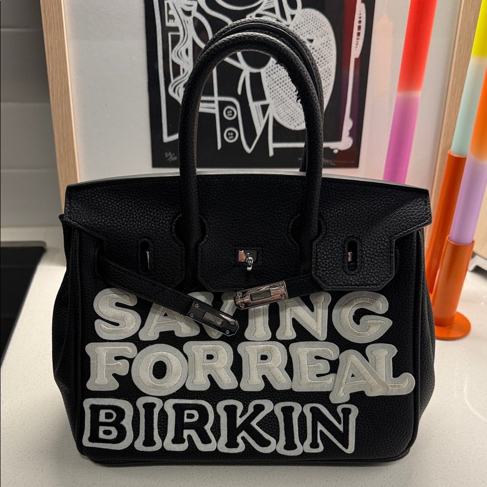 Black Birkin 25 Style Bag - Customized - Not Hermes - Picture 8 of 9